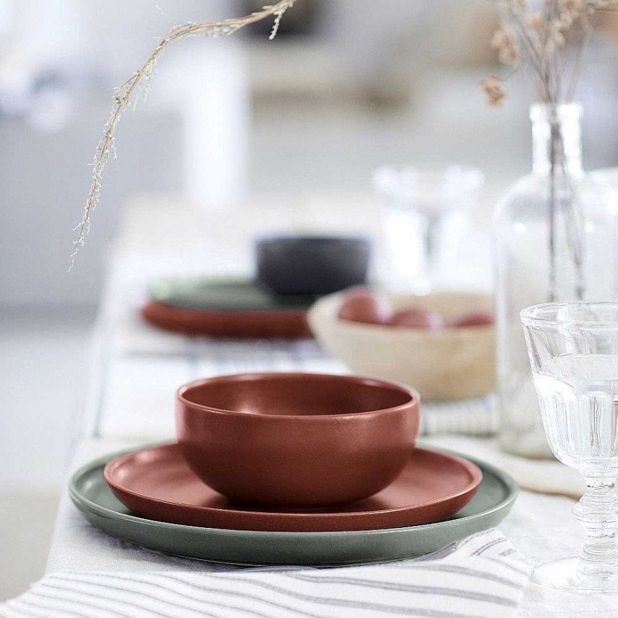 Table Relish Decor | Pacifica Salad Plate Set - Cayenne