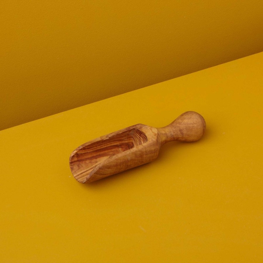 Kitchen Relish Decor | Olive Wood Tea Scoop