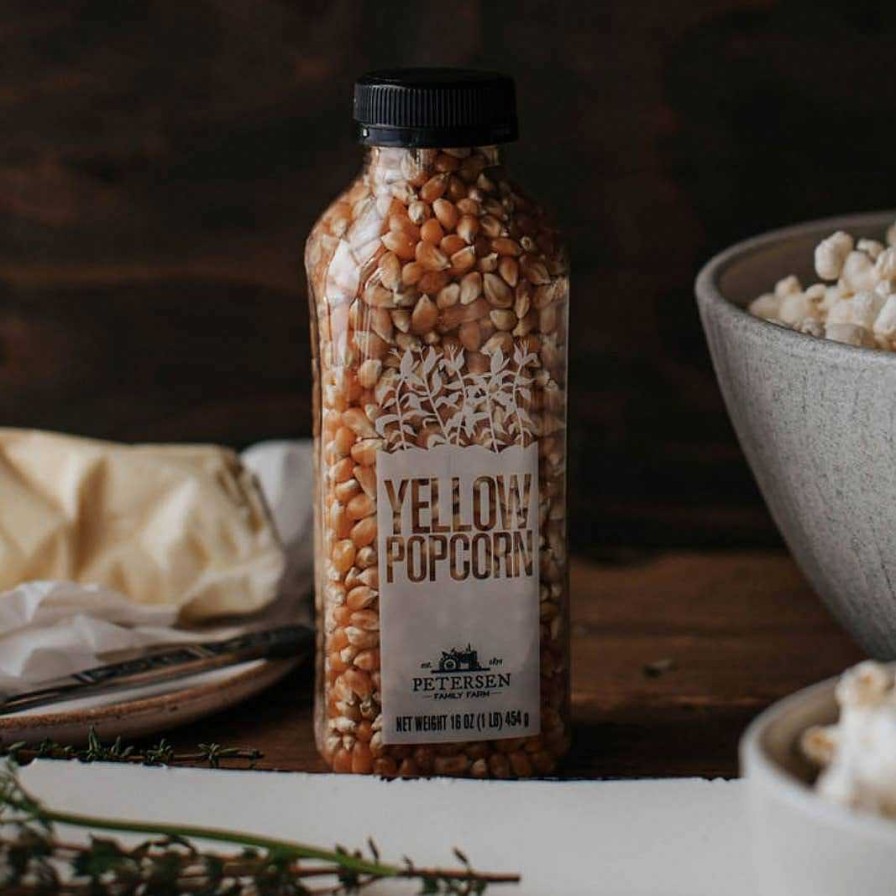 Kitchen Relish Decor | Farm Fresh Yellow Bottled Popcorn