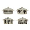 Kitchen Relish Decor | Mini Stoneware Baker - Neutral Pattern