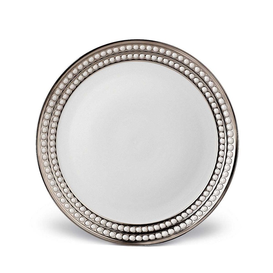 Table Relish Decor | Perl E Dinner Plate - Platinum