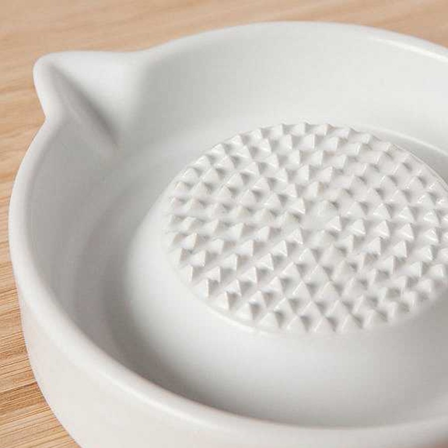 Kitchen Relish Decor | Ginger Grater - Matte White