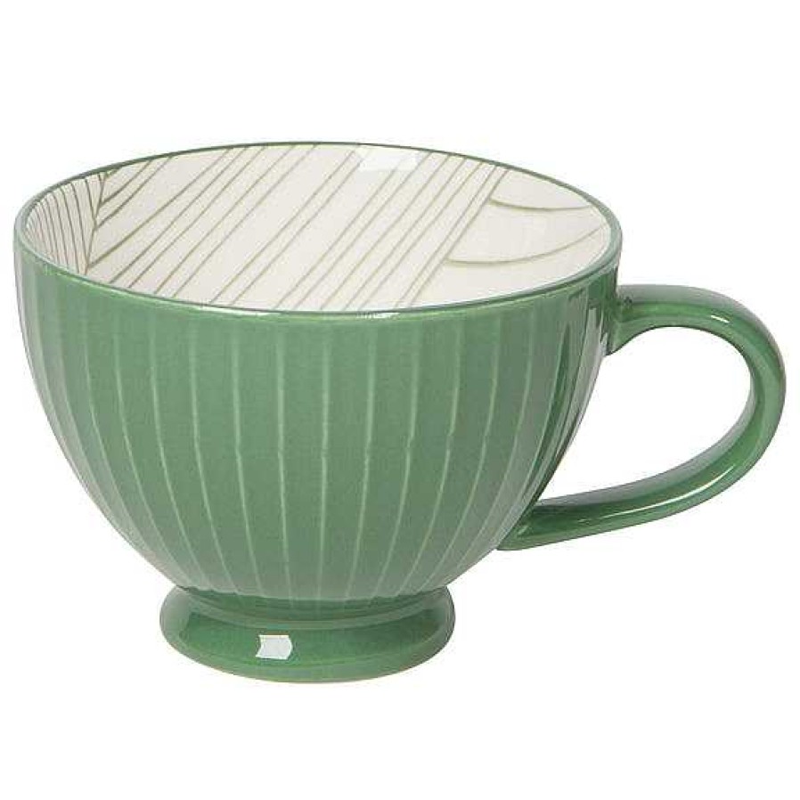 Kitchen Relish Decor | Latte Mug - Elm Green