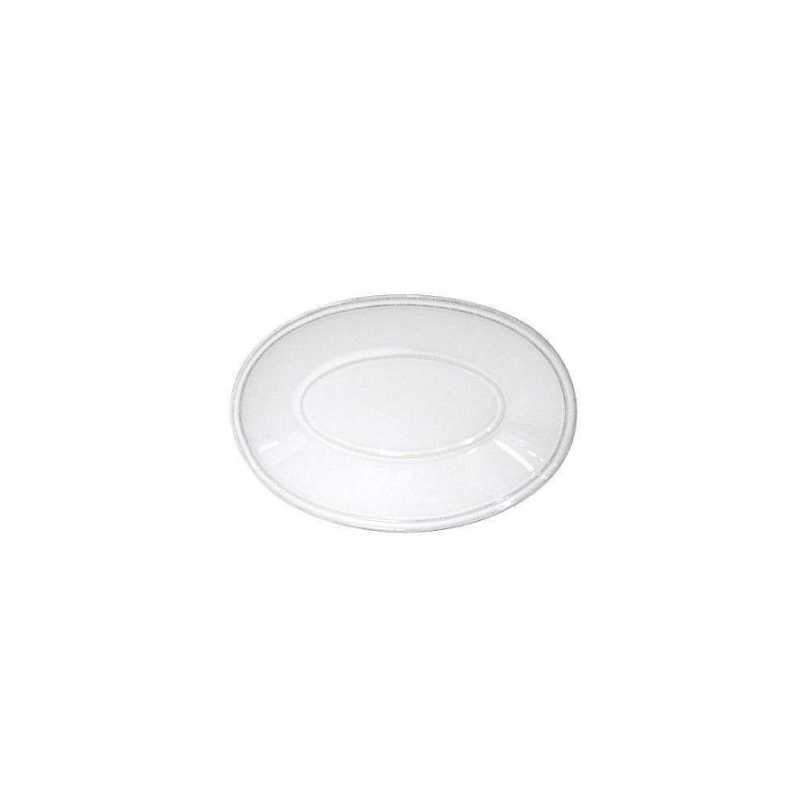 Table Relish Decor | Friso Small Oval Platter - White