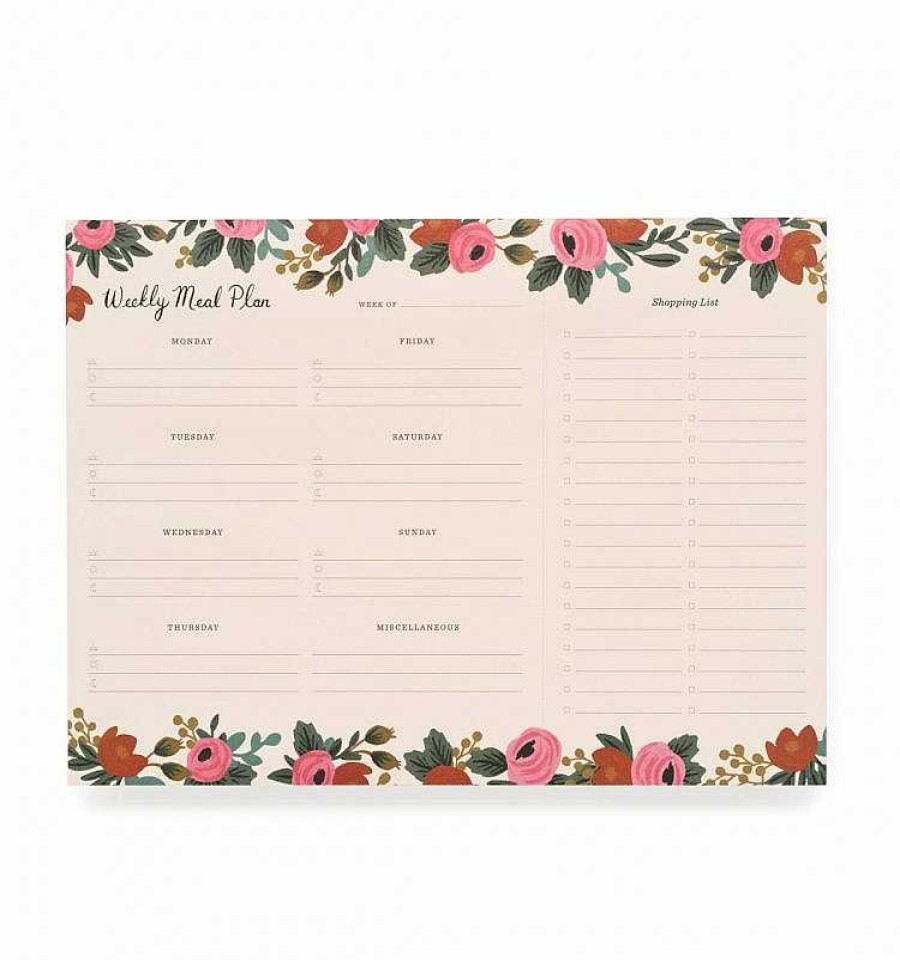 Kitchen Relish Decor | Rifle Paper Co Weekly Meal Planner - Rosa