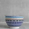 Table Relish Decor | Stamped Serving Bowl - Blue Floral