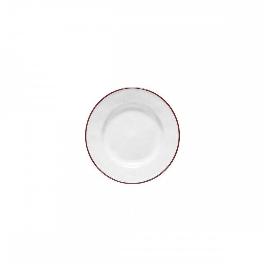 Table Relish Decor | Beja Bread Plate Set - White Red