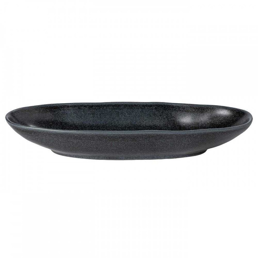 Table Relish Decor | Livia Medium Oval Platter - Matte Black