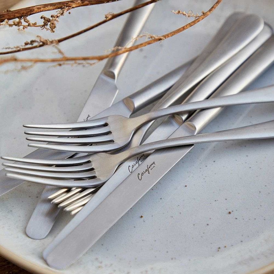 Table Relish Decor | Pacifica Flatware 5Pc Set - Vintage Brushed