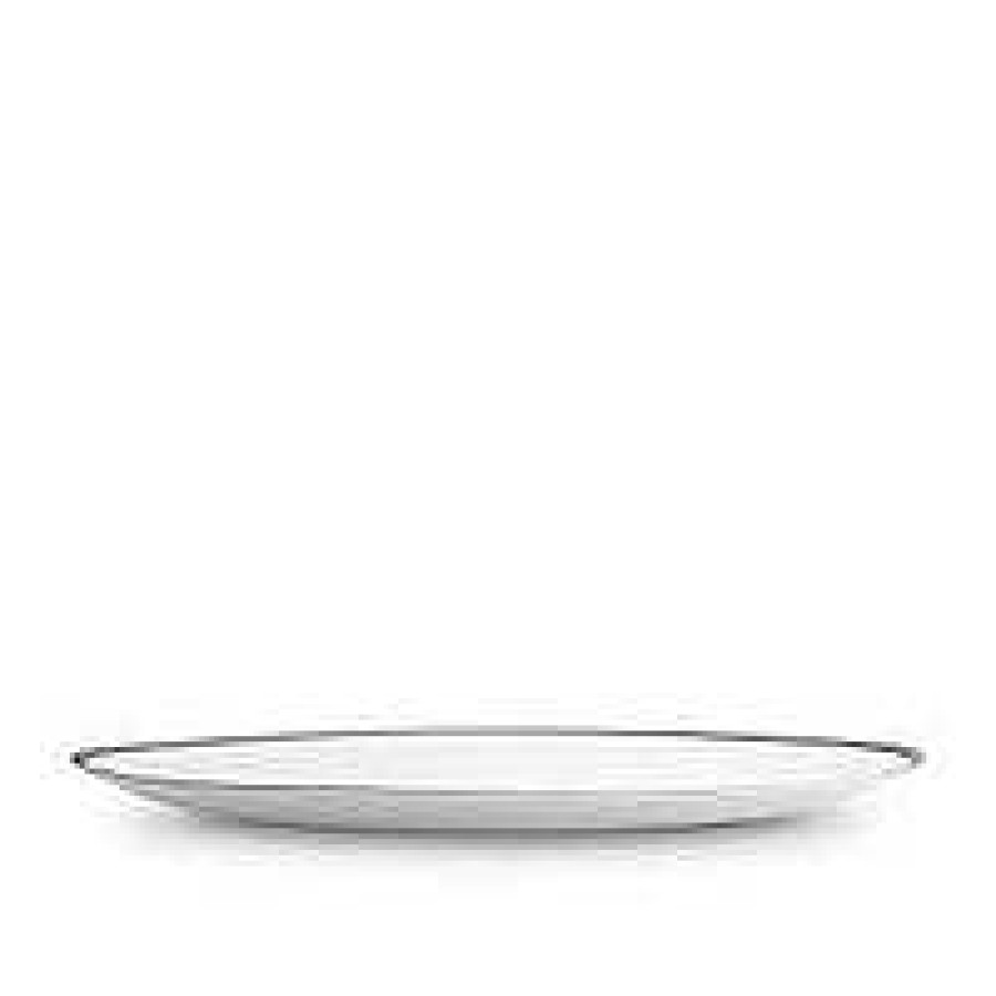 Table Relish Decor | Soie Tress E Large Oval Platter - Platinum