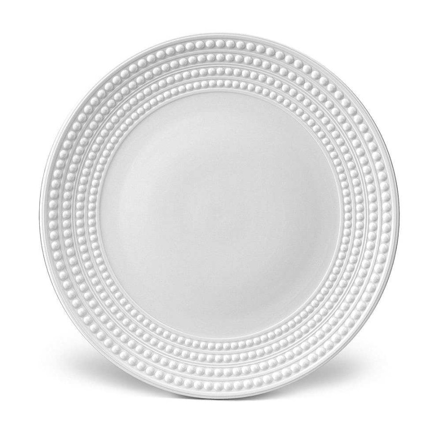 Table Relish Decor | Perl E Charger Plate - White