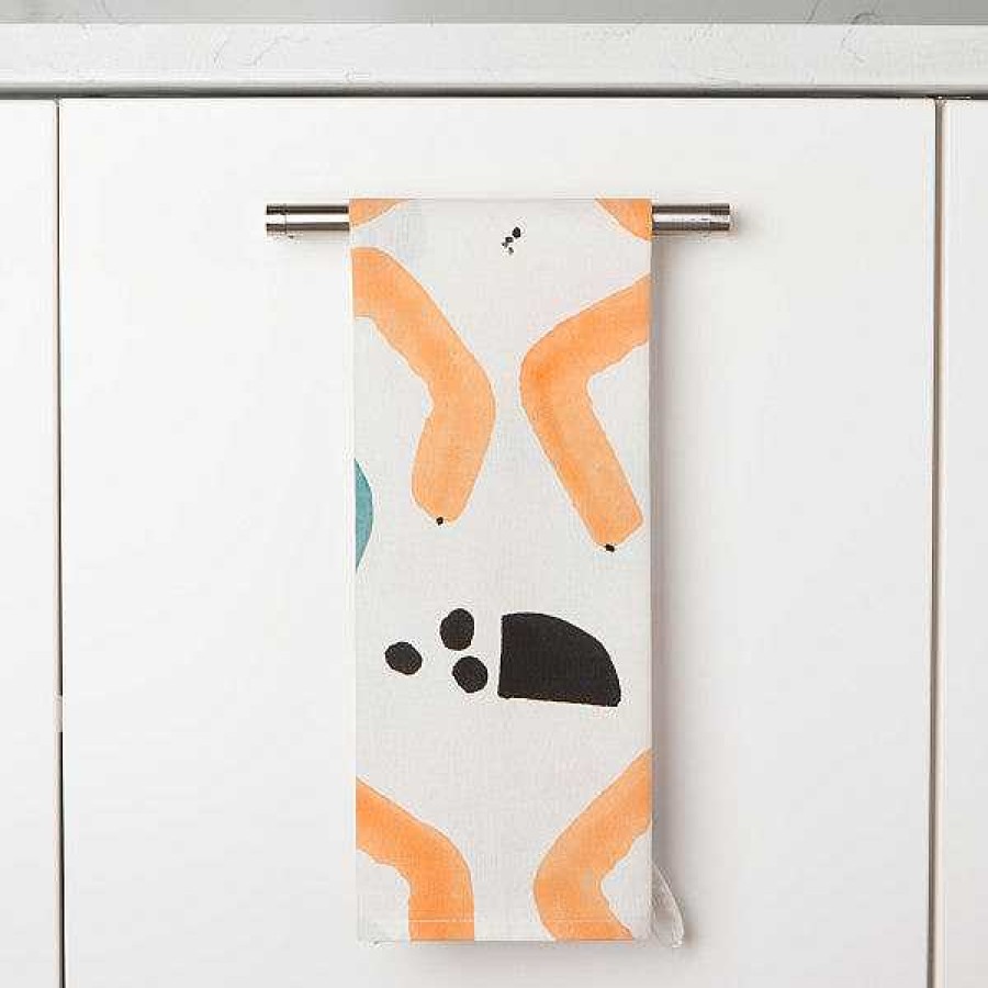 Kitchen Relish Decor | Block Print Echo Tea Towel