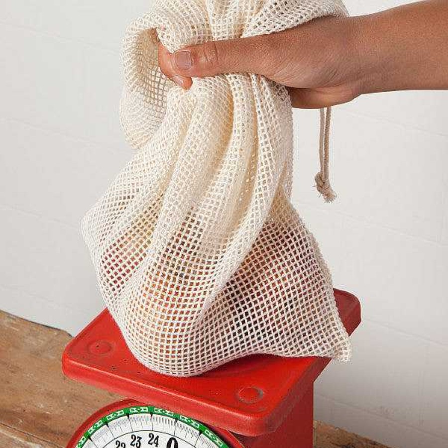 Kitchen Relish Decor | Le Marche Produce Bags - Natural