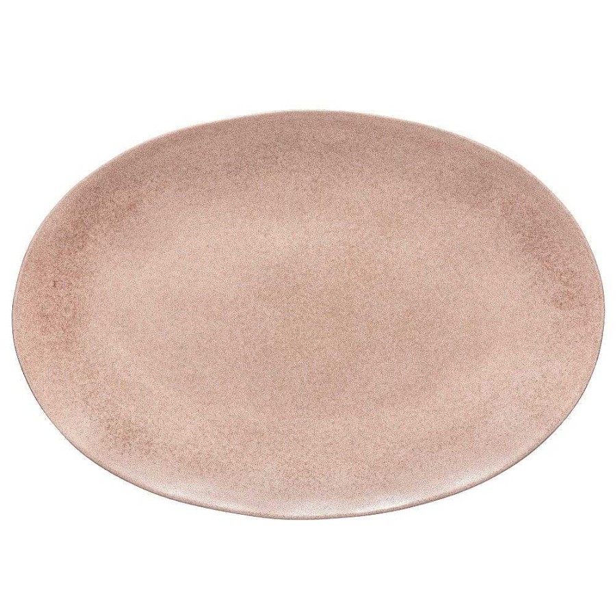 Table Relish Decor | Livia Large Oval Platter - Mauve Rose