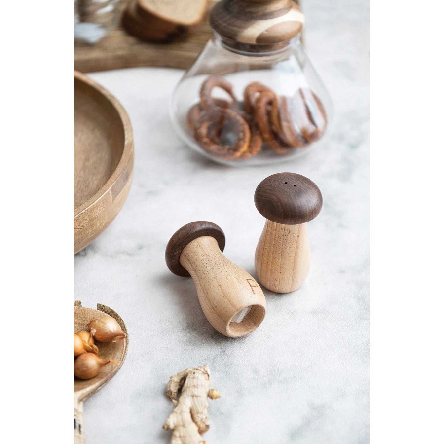 Kitchen Relish Decor | Mushroom Shaped S&P Shakers