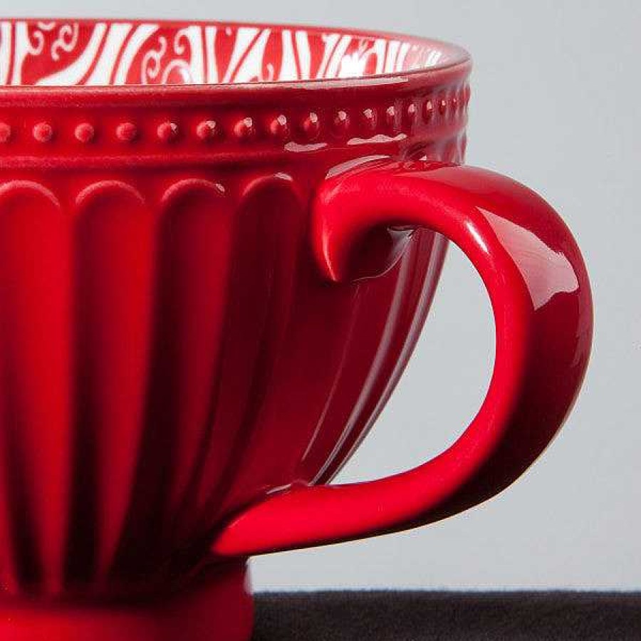 Kitchen Relish Decor | Latte Mug - Carmine