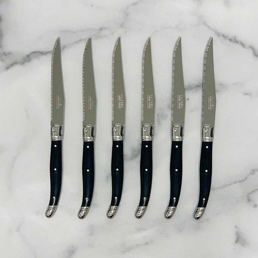 Table Relish Decor | Laguiole Stainless Steel Knives Set - Black