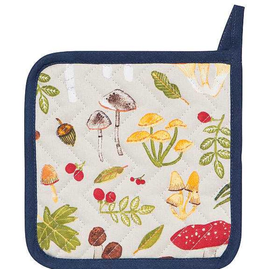 Kitchen Relish Decor | Pot Holder Set - Field Mushrooms