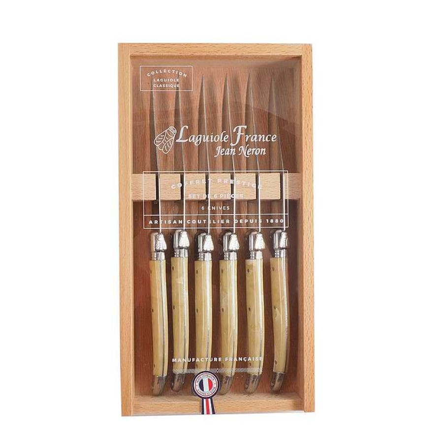 Kitchen Relish Decor | Laguiole Steak Knives - Pale Horn