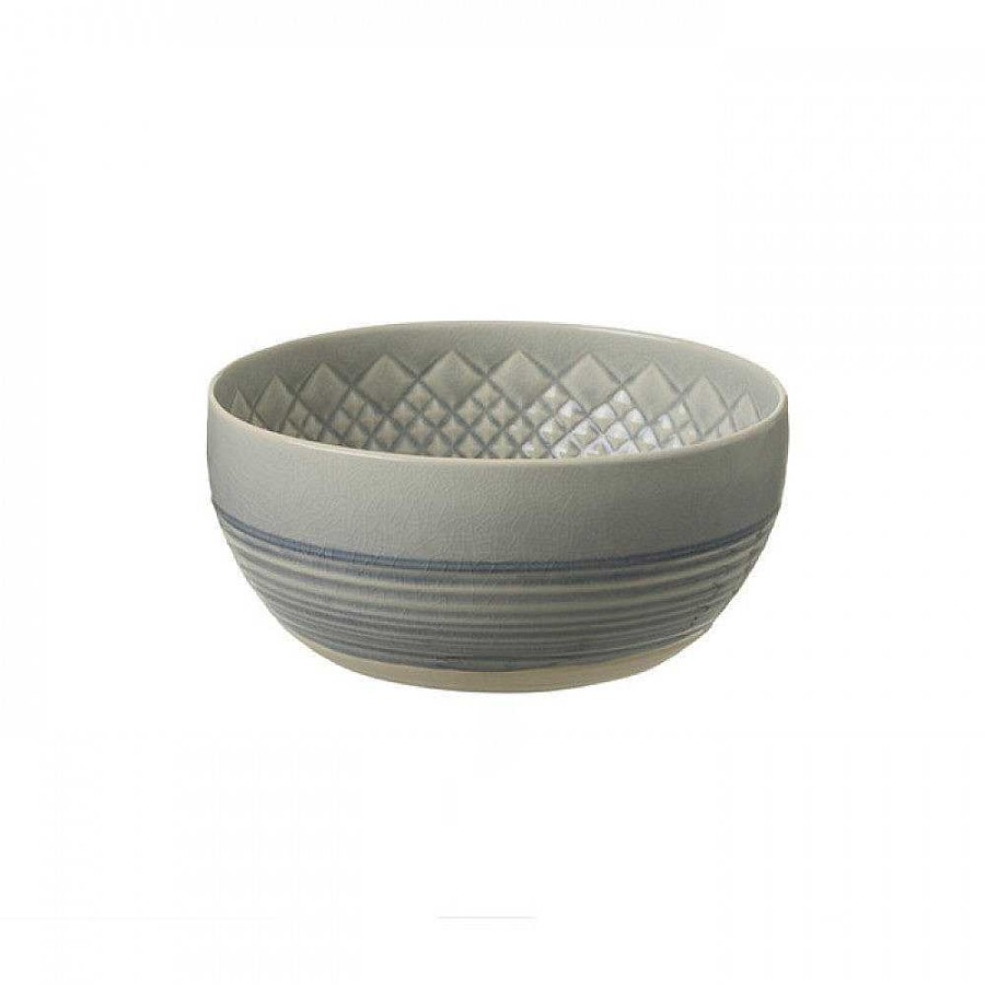 Table Relish Decor | Cristal 9 In Serving Bowl - Grey