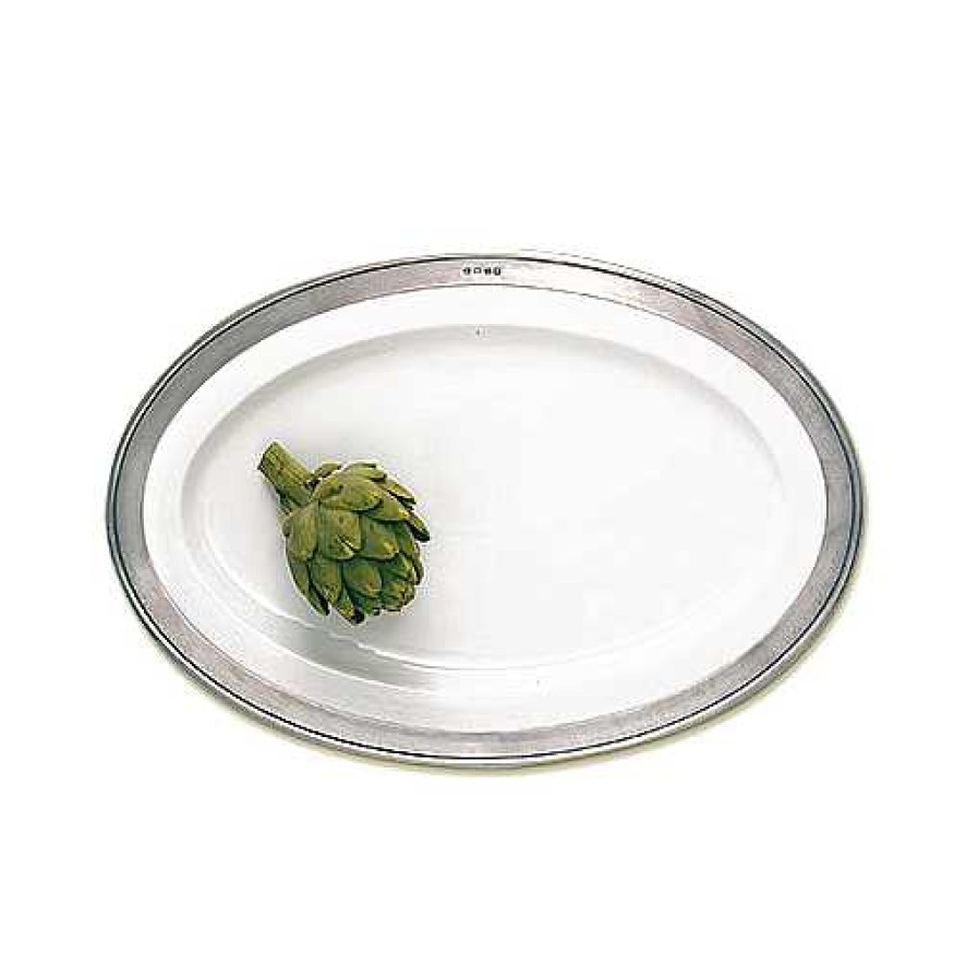 Table Relish Decor | Match Pewter Convivio Oval Serving Platter - Large