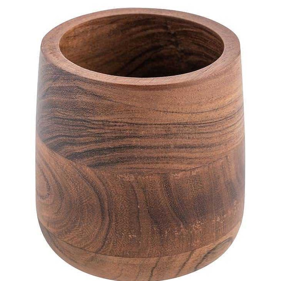 Kitchen Relish Decor | Wooden Crock Small