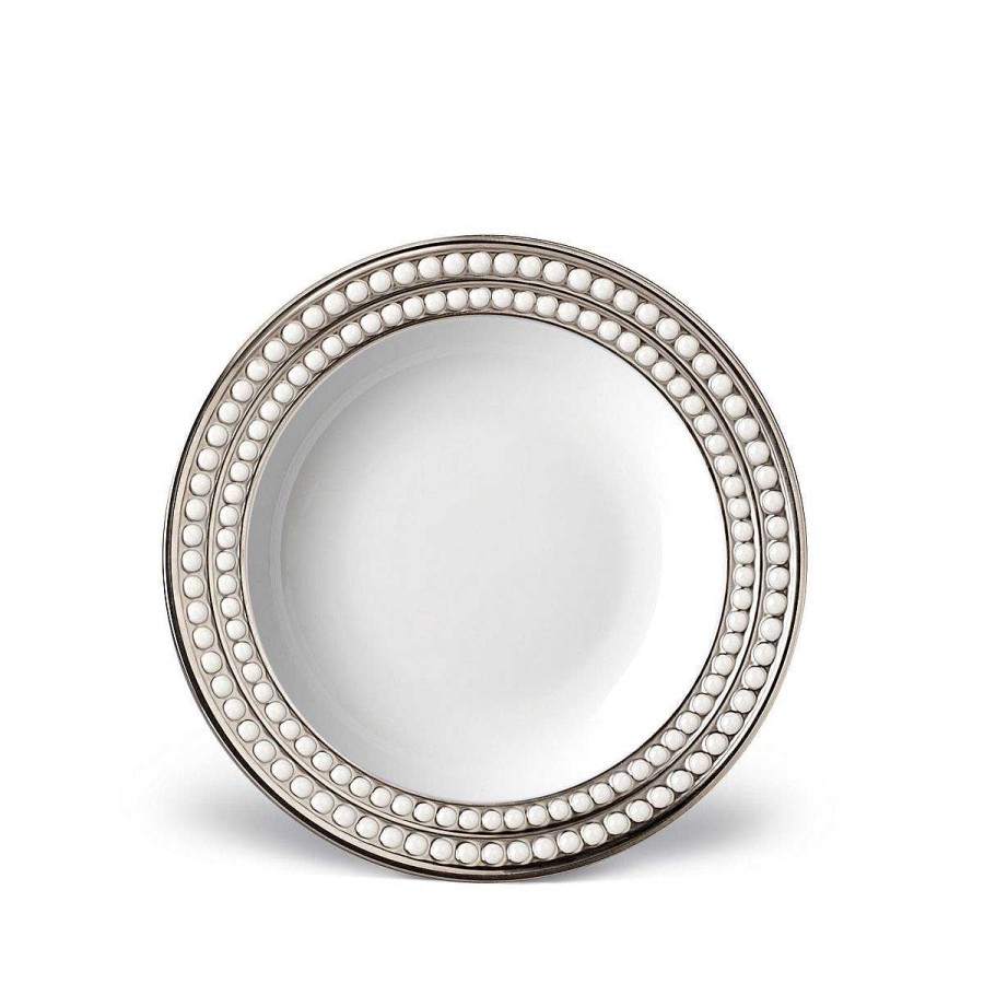 Table Relish Decor | Perl E Soup Plate - Platinum