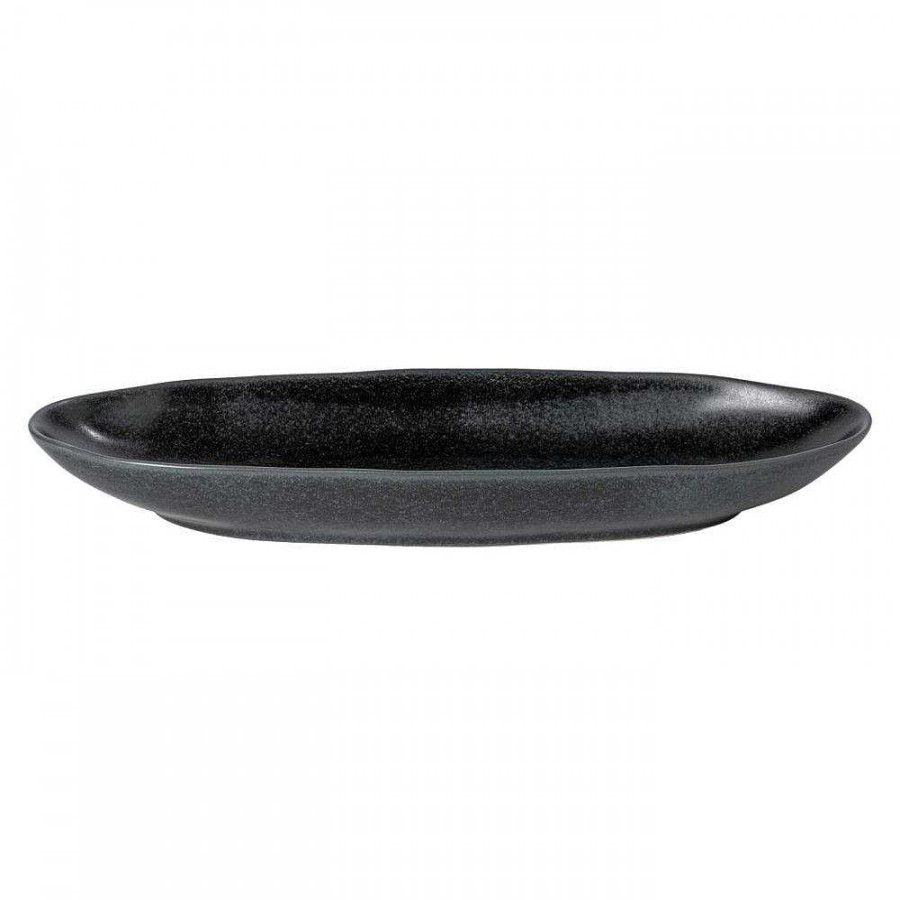 Table Relish Decor | Livia Small Oval Platter - Matte Black