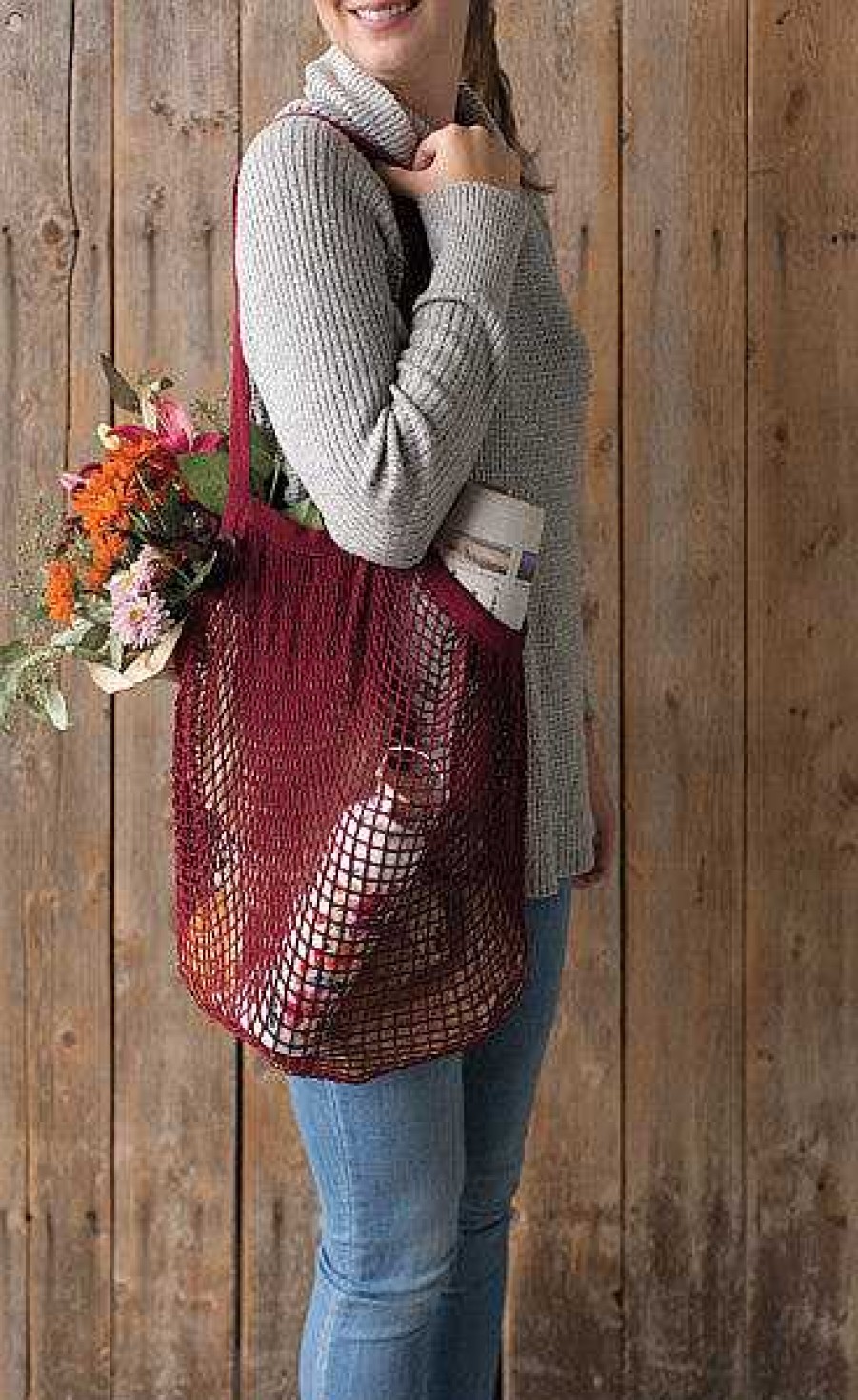 Kitchen Relish Decor | Le Marche Shopping Bag - Plum