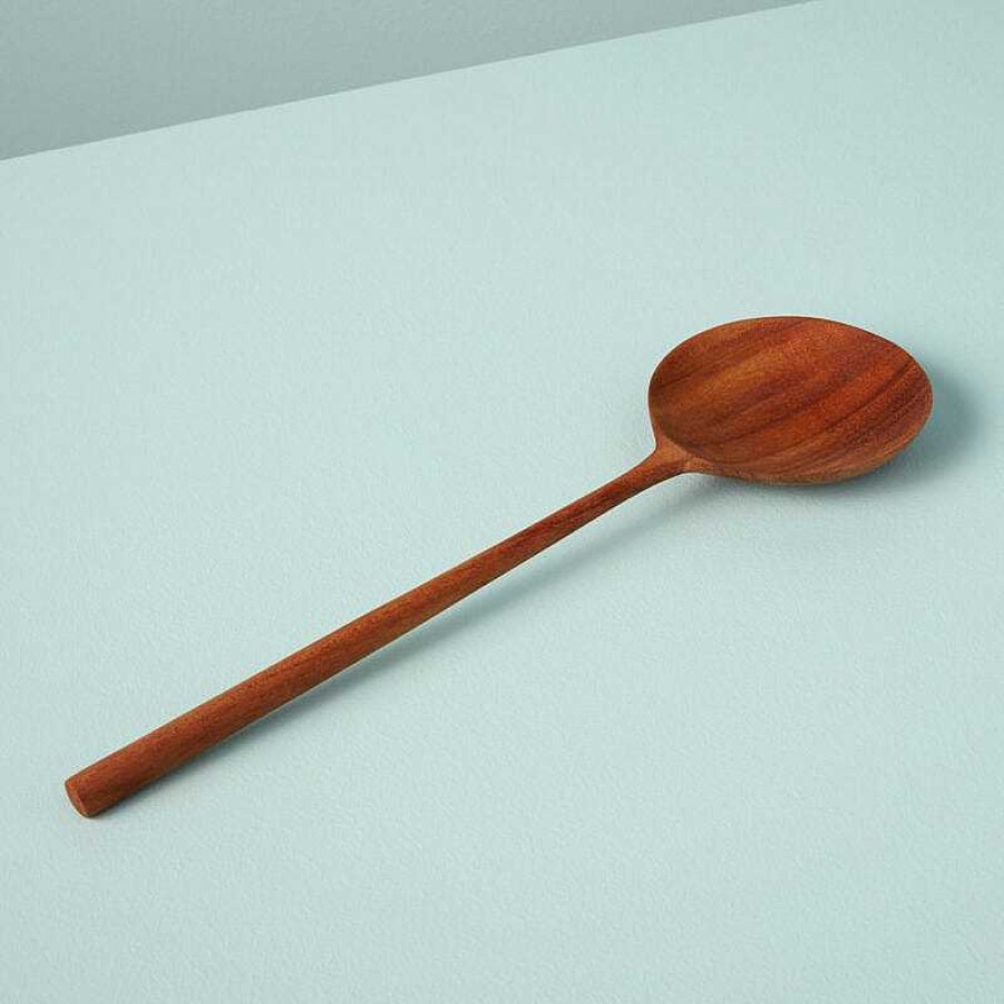 Kitchen Relish Decor | Teak Round Spoon