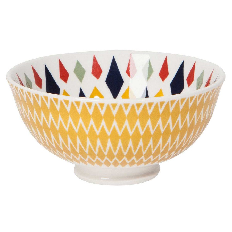 Kitchen Relish Decor | Coupe Stamped Bowl - Kaleidoscope