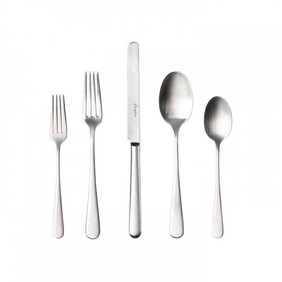 Table Relish Decor | Pacifica Flatware 5Pc Set - Vintage Brushed