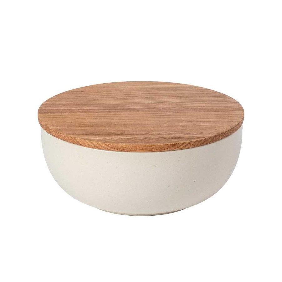 Table Relish Decor | Pacifica Lidded Serving Bowl - Vanilla