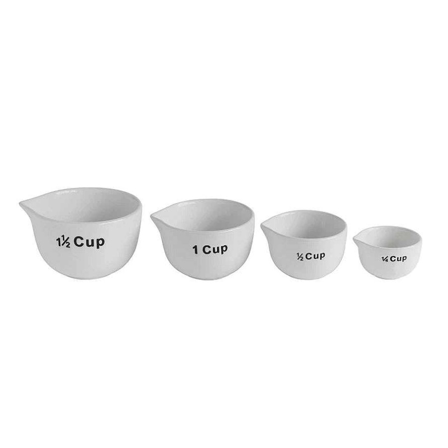 Kitchen Relish Decor | White Ceramic Measuring Cups