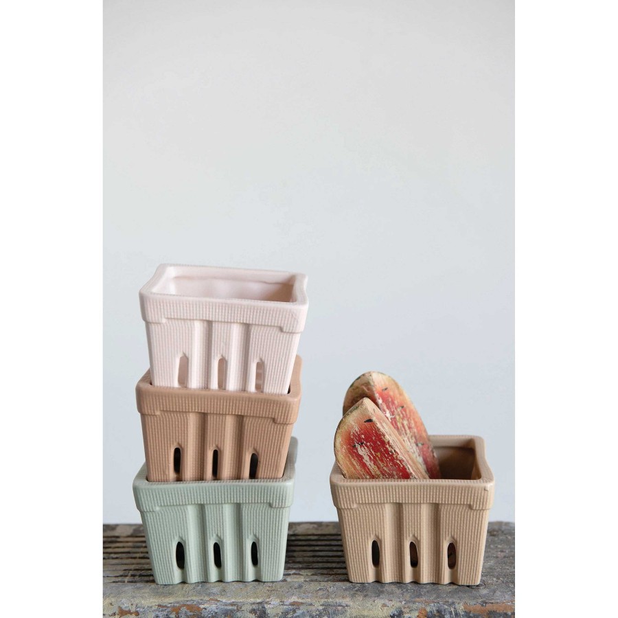 Kitchen Relish Decor | Matte Tara Berry Basket - Natural