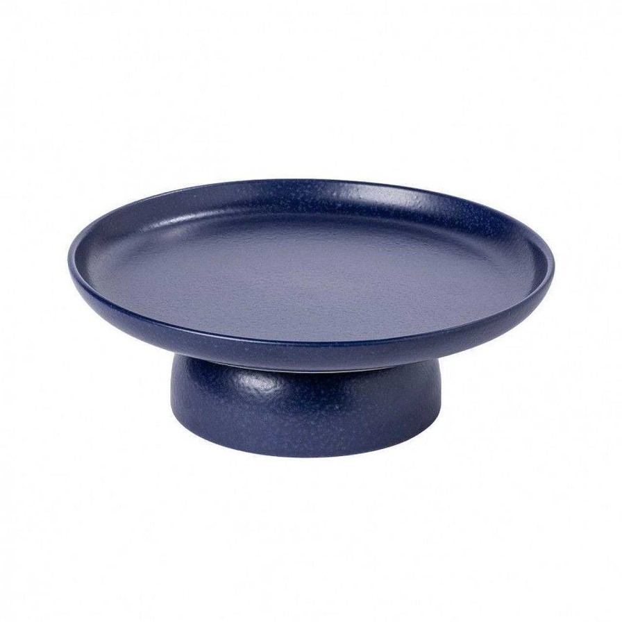 Table Relish Decor | Pacifica Footed Plate - Blueberry