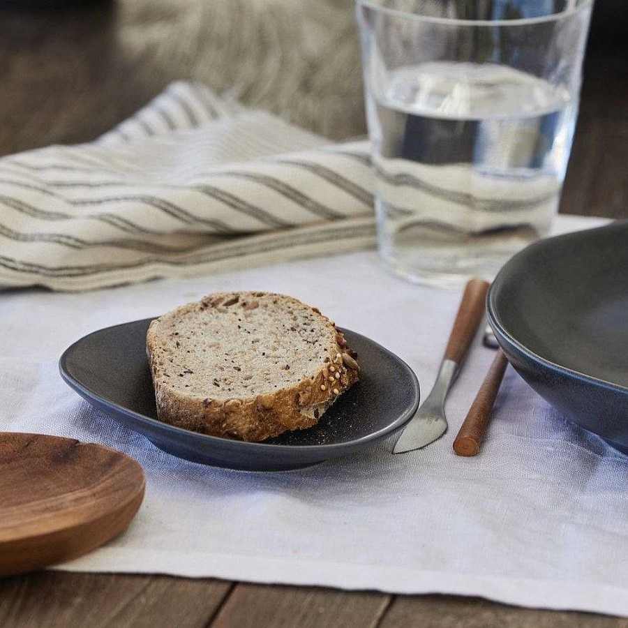 Table Relish Decor | Livia Small Oval Plate Set - Matte Black