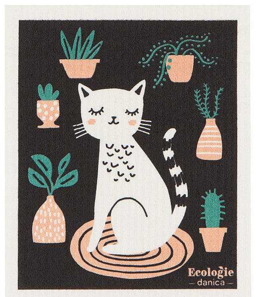 Kitchen Relish Decor | Swedish Dishcloth - Cat Nap