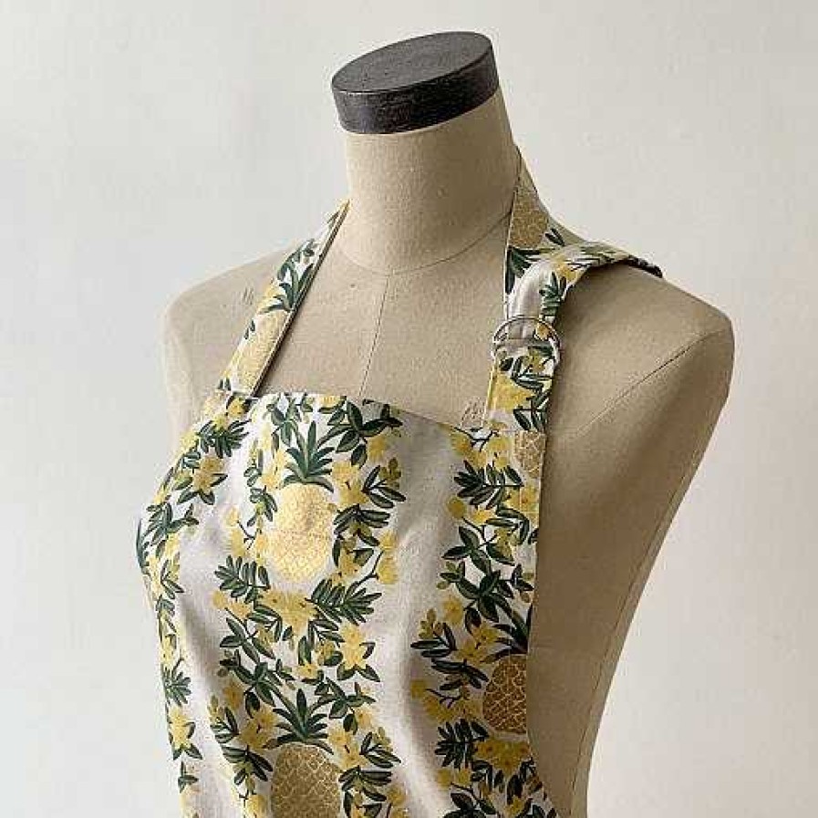 Kitchen Relish Decor | Rifle Paper Co Apron - Primavera Pineapple Natural