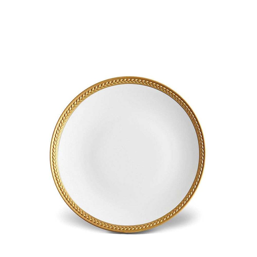 Table Relish Decor | Soie Tress E Bread Plate - Gold