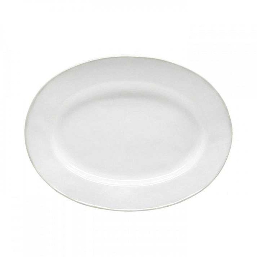 Table Relish Decor | Beja Oval Platter Set - White Cream